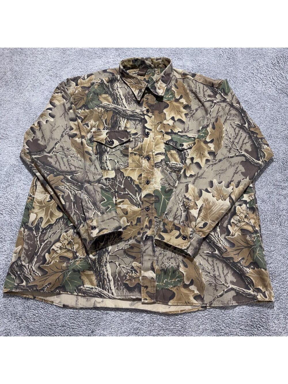 RANGER Advantage Timber Camo Long Sleeve Shirt Men’s 2XL Button Down Made In USA